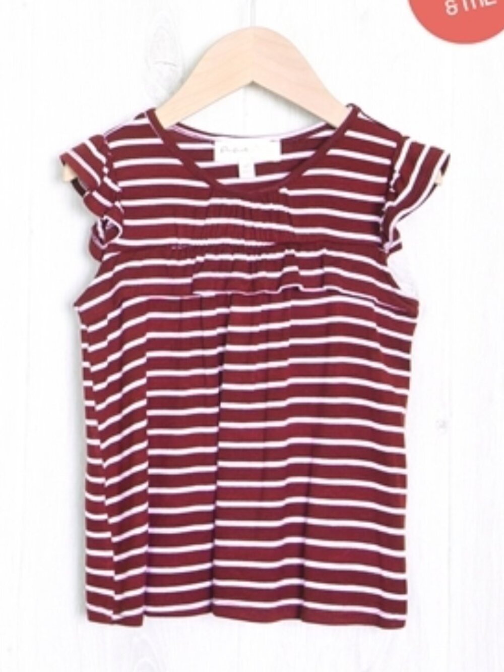 Burgundy Shirring Top